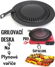 Grilovací deska na plynový vařič