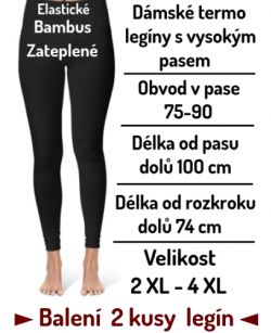 Dámské termo legíny s vysokým pasem