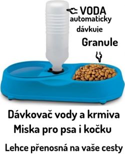 Dávkovač vody a krmiva pro psy