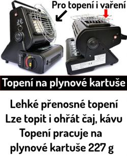 Plynové topení na kartuše