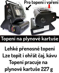 Plynové topení na kartuše