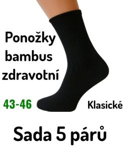 Ponožky bambusové klasické pánské