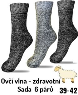 Ponožky ovčí vlna pánské