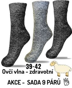 Ponožky ovčí vlna pánské