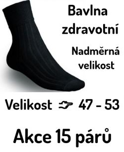 Ponožky pánské černé nadměrná velikost