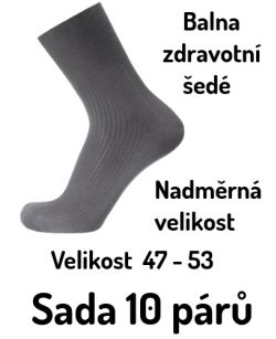 Ponožky pánské šedé nadměrná velikost