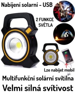 Svítilna multifunkční led solar