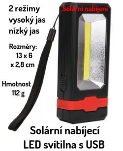 Svítilna solární nabíjecí LED